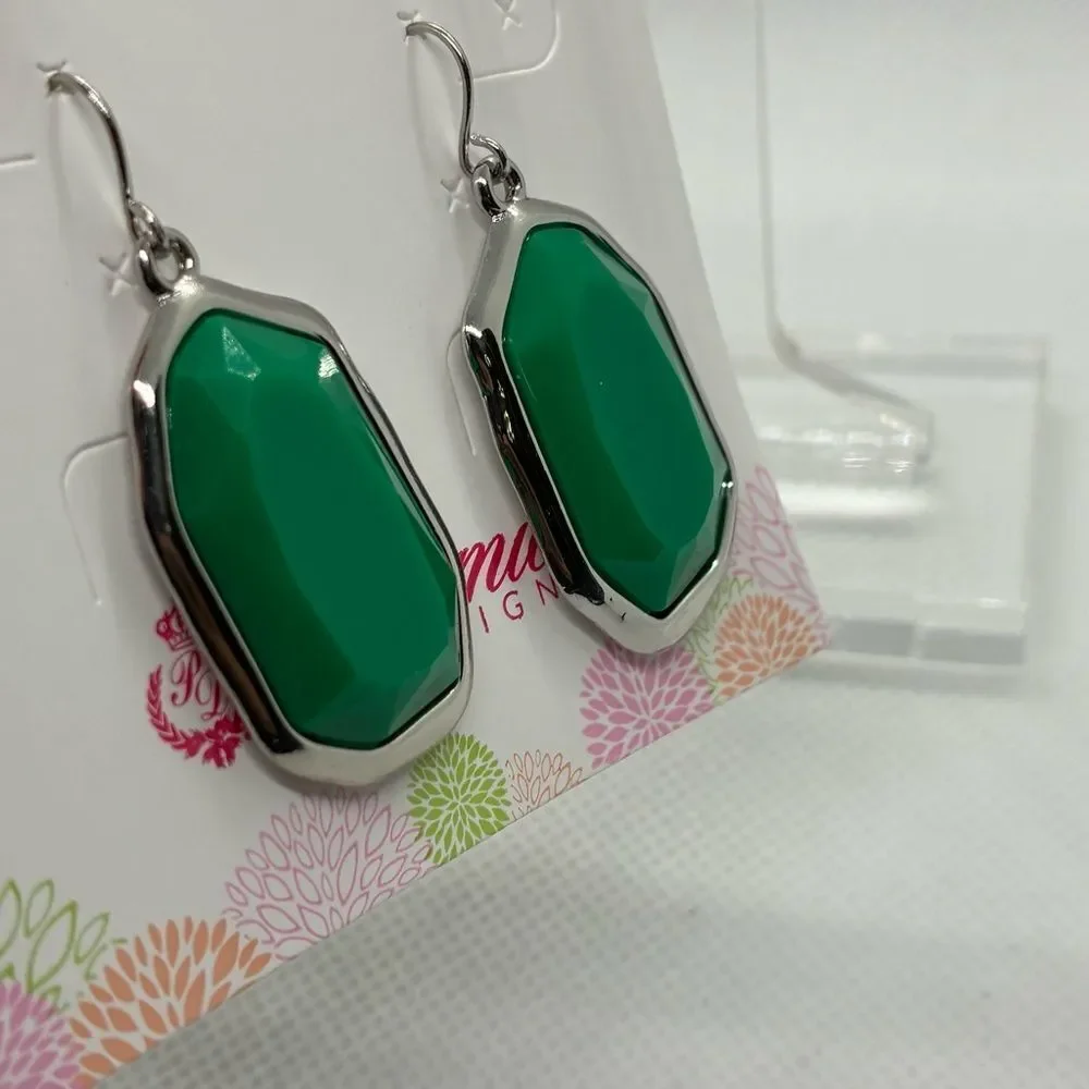 3For$20 Premier DeGreen Faceted Drop Earrings
